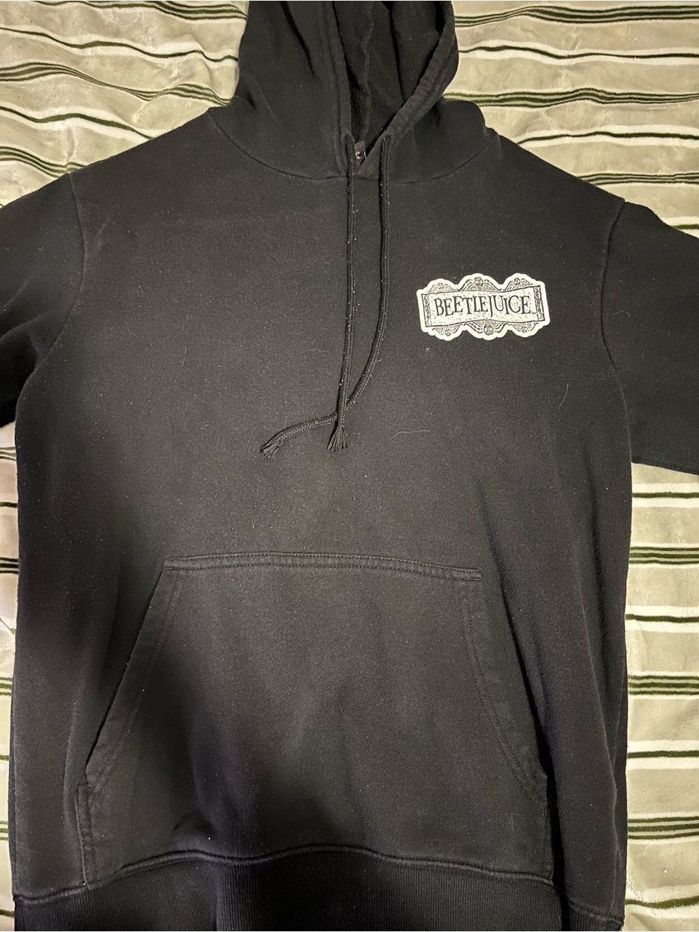 Black Graphic Pullover Hoodie - Men